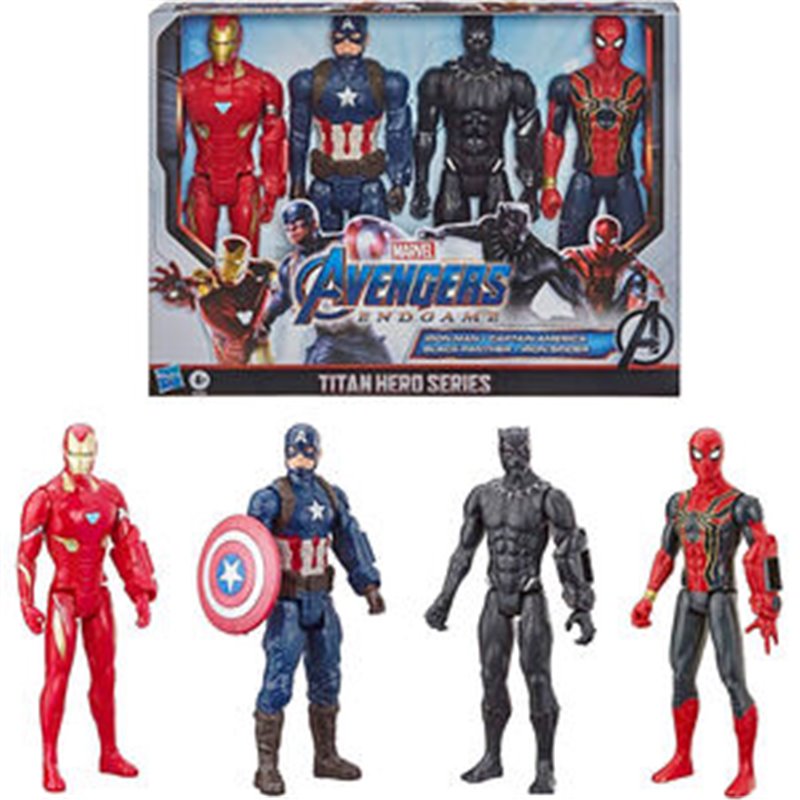 BLISTER 4 FIGURAS TITAN HERO SERIES MARVEL 30CM