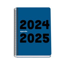 AGENDA ESCOLAR 2024-2025 TAMAÑO A5 TAPA POLIPROPILENO  SEMANA VISTA MEMORY BASIC AZUL DOHE 51759