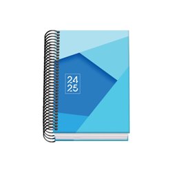 AGENDA ESCOLAR 2024-2025 TAMAÑO A6 TAPA CARTON FORRADO  DÍA PÁGINA TANGRAM BASIC AZUL DOHE 51748