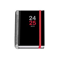 AGENDA ESCOLAR 2024-2025 TAMAÑO A6 TAPA CARTON FORRADO  DÍA PÁGINA ELITE PRIME DOHE 51773