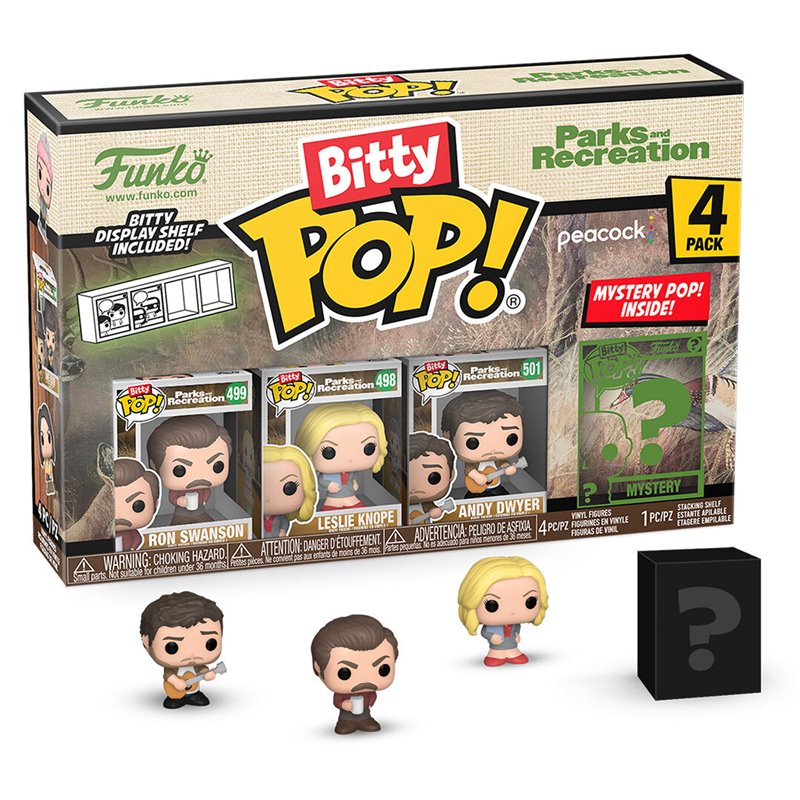 Blister 4 figuras Bitty POP Park and Recreation Ron