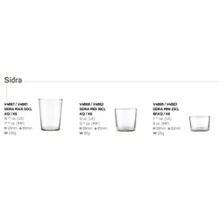 VASOS SIDRA MINI x6uni. 23cl