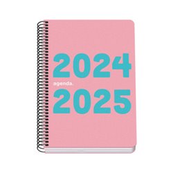 AGENDA ESCOLAR 2024-2025 TAMAÑO A5 TAPA POLIPROPILENO  SEMANA VISTA MEMORY BASIC ROSA DOHE 51760