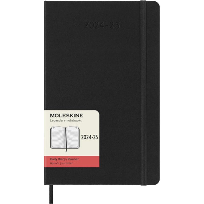 AGENDA 18 MESES 2024-2025 DIARIA L (13 X 21 CM) NEGRA TAPA DURA MOLESKINE DHB18DC3Y25