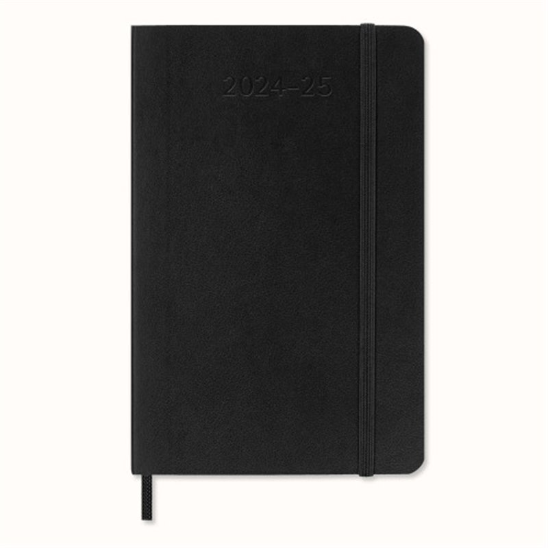 AGENDA 18 MESES 2024-2025 SEMANAL P (9 X 14 CM) NEGRA TAPA BLANDA MOLESKINE DSB18WN2Y25