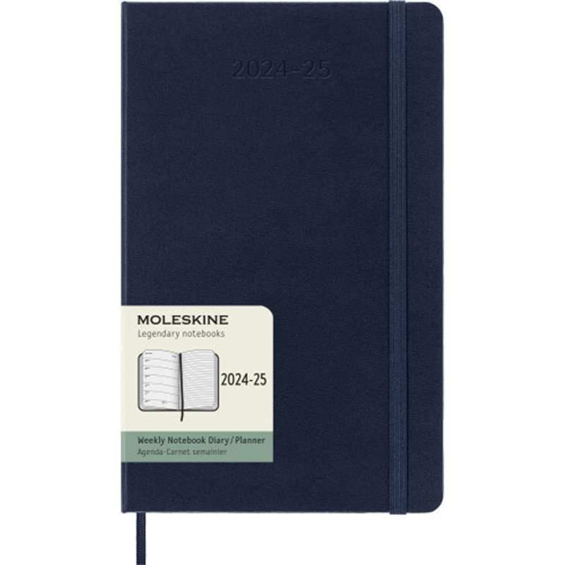 AGENDA 18 MESES 2024-2025 SEMANAL L (13 X 21 CM) AZUL ZAFIRO TAPA DURA MOLESKINE DHB2018WN3Y25