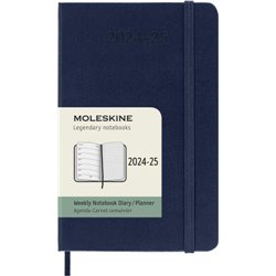 AGENDA 18 MESES 2024-2025 SEMANAL P (9 X 14 CM) AZUL ZAFIRO TAPA DURA MOLESKINE DHB2018WN2Y25