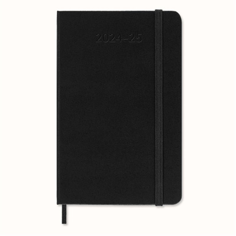 AGENDA 18 MESES 2024-2025 SEMANAL P (9 X 14 CM) NEGRA TAPA DURA MOLESKINE DHB18WN2Y25