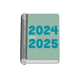 AGENDA ESCOLAR 2024-2025 TAMAÑO A6 TAPA POLIPROPILENO  DÍA PÁGINA MEMORY BASIC VERDE DOHE 51765