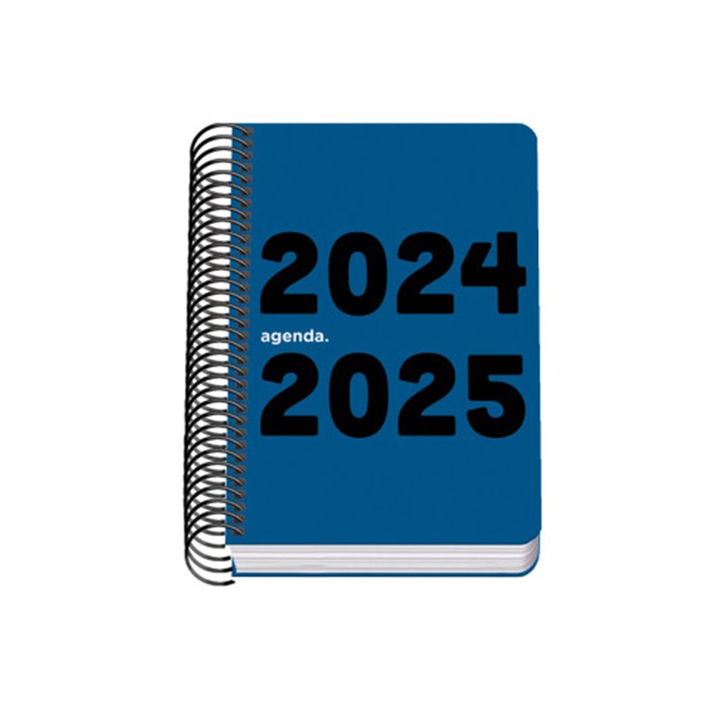 AGENDA ESCOLAR 2024-2025 TAMAÑO A6 TAPA POLIPROPILENO  DÍA PÁGINA MEMORY BASIC AZUL DOHE 51763