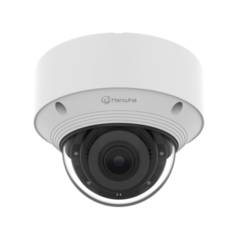 HANWHA CÁMARA IP SERIE Q 8MP DOMO ANTIVANDÁLICO VARIFOCAL MOTORIZADO 3.2-10.2MM, H.265/H.264/MJPEG, WIDESTREAM, 120DB WDR, ICR, 