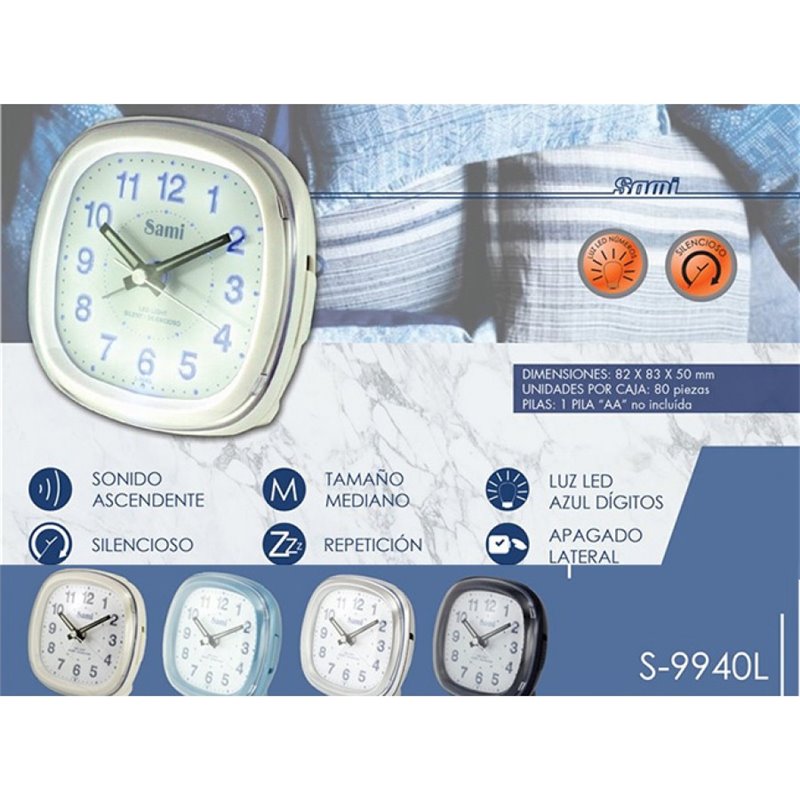 RELOJ DESPERTADOR SAMI S-9940L