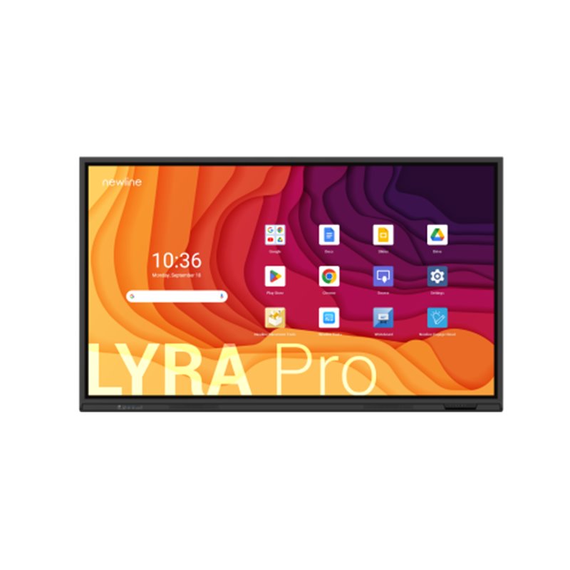 NEWLINE MONITOR INTERNATIVO LYRA PRO (TT-8623QA) 86",ANDROID 13, GOOGLE EDLA, MULTI USUARIO, ALTAVOCES 2X20W, WIFI 6 + BL, USB-C