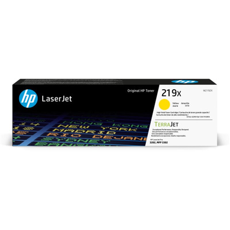 HP Cartucho de Tóner Original LaserJet 219X de alta capacidad amarillo