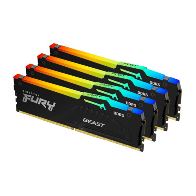 Kingston Technology FURY Beast RGB módulo de memoria 128 GB 4 x 32 GB DDR5