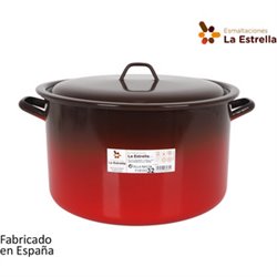 OLLA RECTA C/TAPA 32CM - 14,8L FUEGO