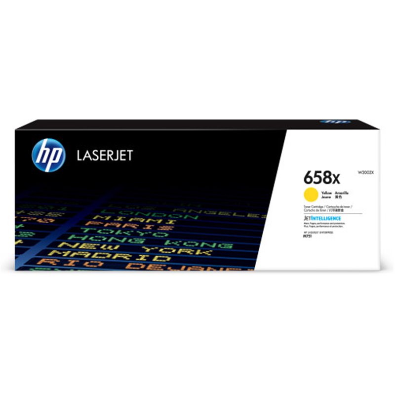 HP Cartucho de tóner Original LaserJet 658X amarillo de alta capacidad