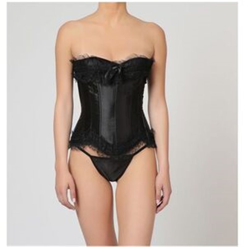 CORSET BROKAT NEGRO