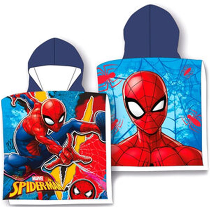 PONCHO TOALLA SPIDERMAN MARVEL MICROFIBRA