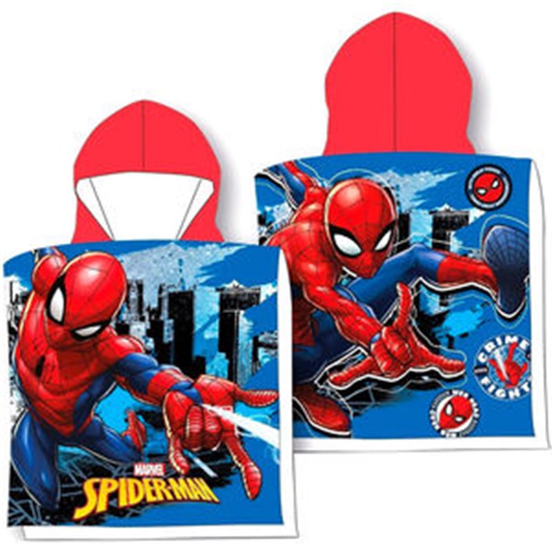 PONCHO TOALLA SPIDERMAN MARVEL ALGODON