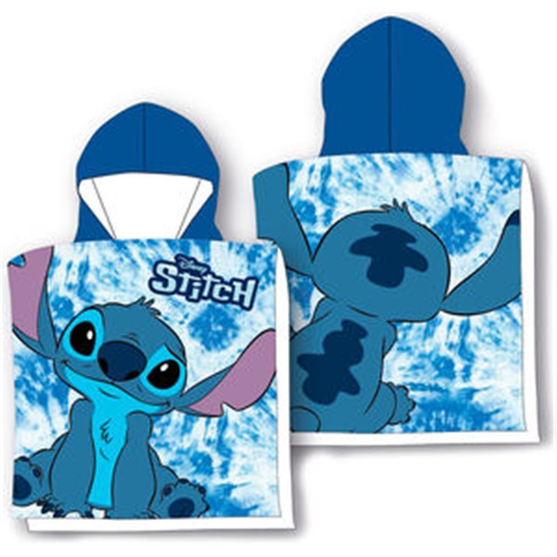 PONCHO TOALLA STITCH DISNEY MICROFIBRA