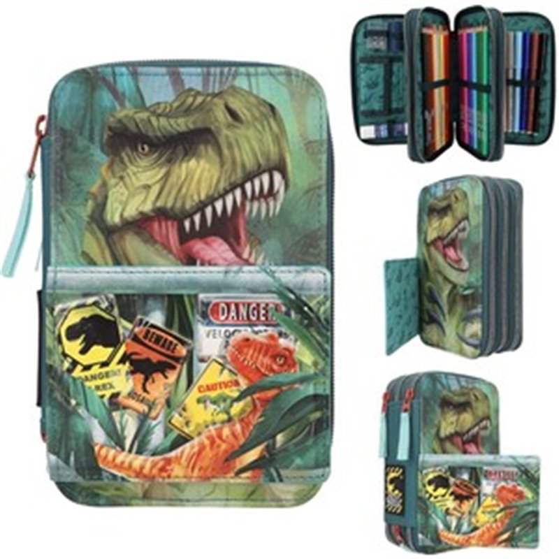 ESTUCHE TRIPLE DANGER DINO WORLD