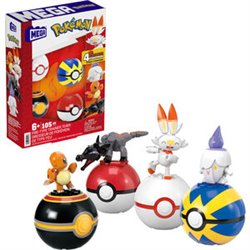 MEGA CONSTRUX EQUIPO DE ENTRENADOR DE FUEGO POKEMON