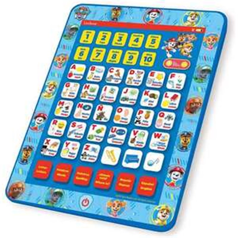 TABLET EDUCATIVA BILINGÜE INGLES-ESPAÑOL PAW PATROL CON 80 ACTIVIDADES. 34.50X23X2 CM