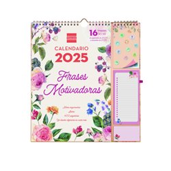 CALENDARIO 16 MESES SEPTIEMBRE 2024-DICIEMBRE 2025 PLUS-340X380 MES VISTA FRASES MOTIVACIONALES FINOCAM 540220225