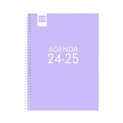 AGENDA ESCOLAR 2024-2025 4º 155X212 SEMANA VISTA HORIZONTAL COOL LILA FINOCAM 645040825