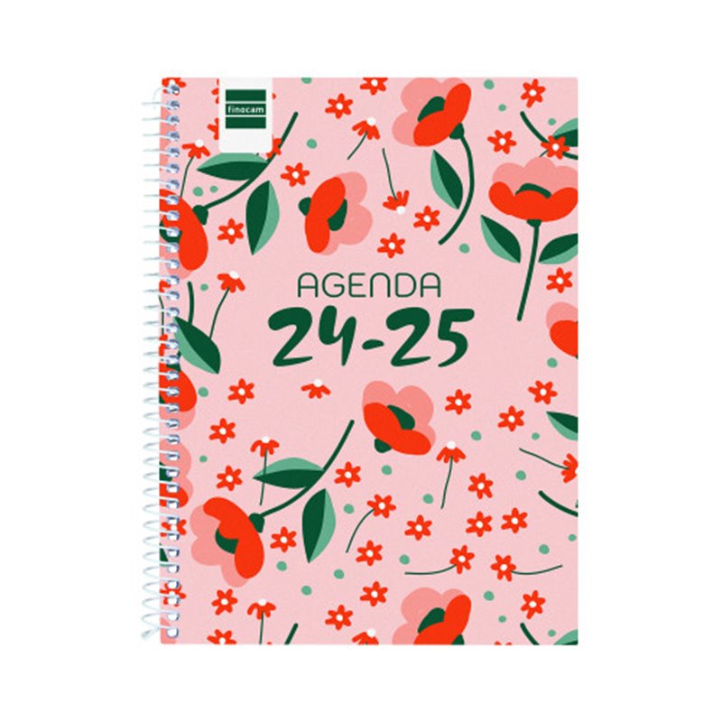 AGENDA ESCOLAR 2024-2025 4º 155X212 SEMANA VISTA HORIZONTAL COOL FLORAL FINOCAM 645040625