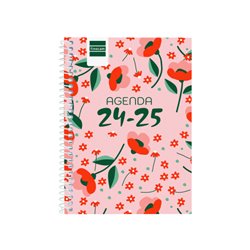 AGENDA ESCOLAR 2024-2025 8º 120X164 SEMANA VISTA HORIZONTAL COOL FLORAL FINOCAM 645000625