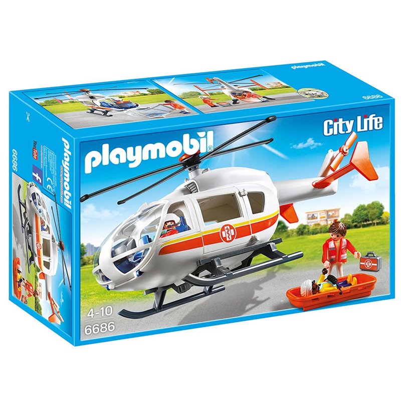 Helicóptero médico de emergencia DE PLAYMOBIL 6686