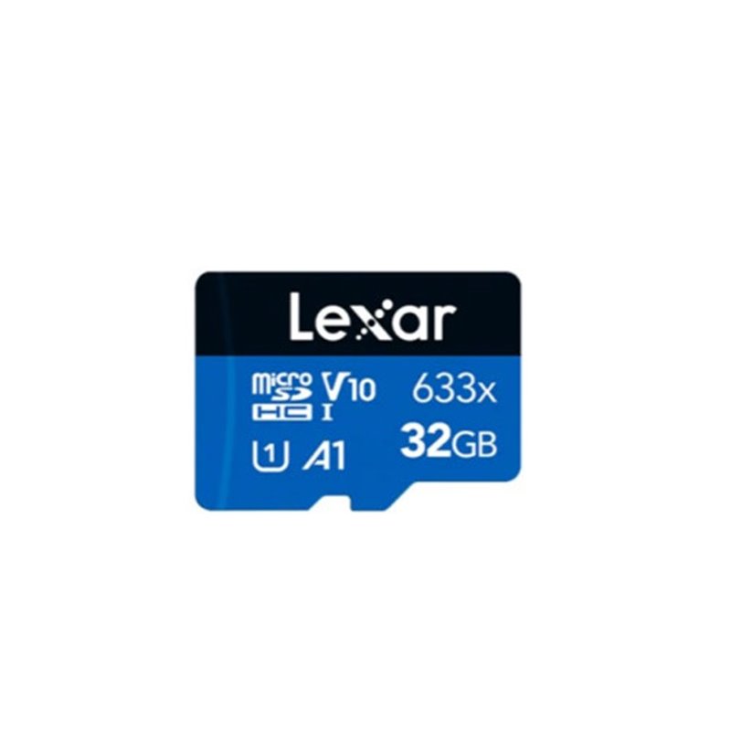 LEXAR 32GB HIGH-PERFORMANCE 633X MICROSDHC UHS-I, UP TO 100MB/S READ 20MB/S WRITE C10 A1 V10 U1