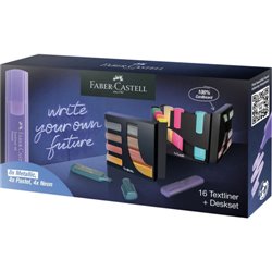 Faber-Castell 254603 marcador 16 pieza(s) Punta de cincel Metálico, Multicolor, Pastel