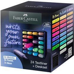 Faber-Castell 254602 marcador 24 pieza(s) Punta de cincel Multicolor