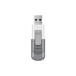 Lexar JumpDrive V100 unidad flash USB 128 GB USB tipo A 3.2 Gen 1 (3.1 Gen 1) Gris, Blanco