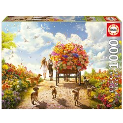 Puzzle Carro de Flores 1000pzs