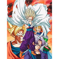 Poster cristal Heroes vs Cell Dragon Ball Z