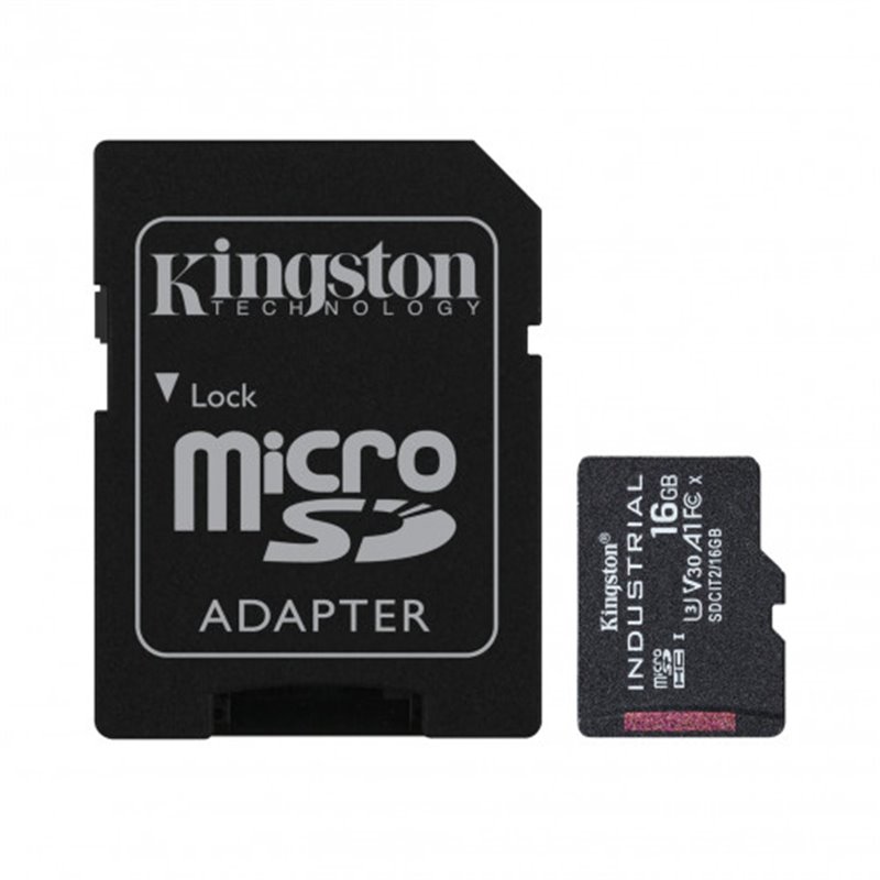 Kingston Technology Industrial memoria flash 16 GB MicroSDHC UHS-I Clase 10