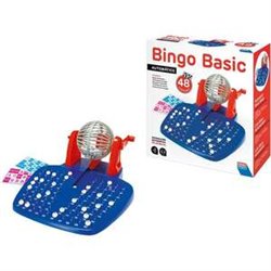 BINGO AUTOMÁTICO BÁSICO 48 CARTONES Y 90 BOLAS, BASE DE PLÁSTICO RÍGIDO