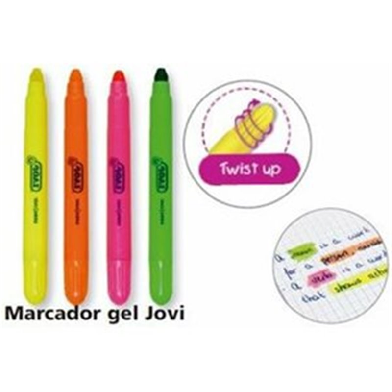 MARCADOR FLUORESCENTE GEL JOVI - ROSA NEON