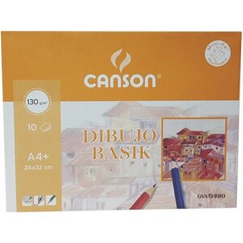 LAMINAS DIBUJO X 10H - A4+ CANSON