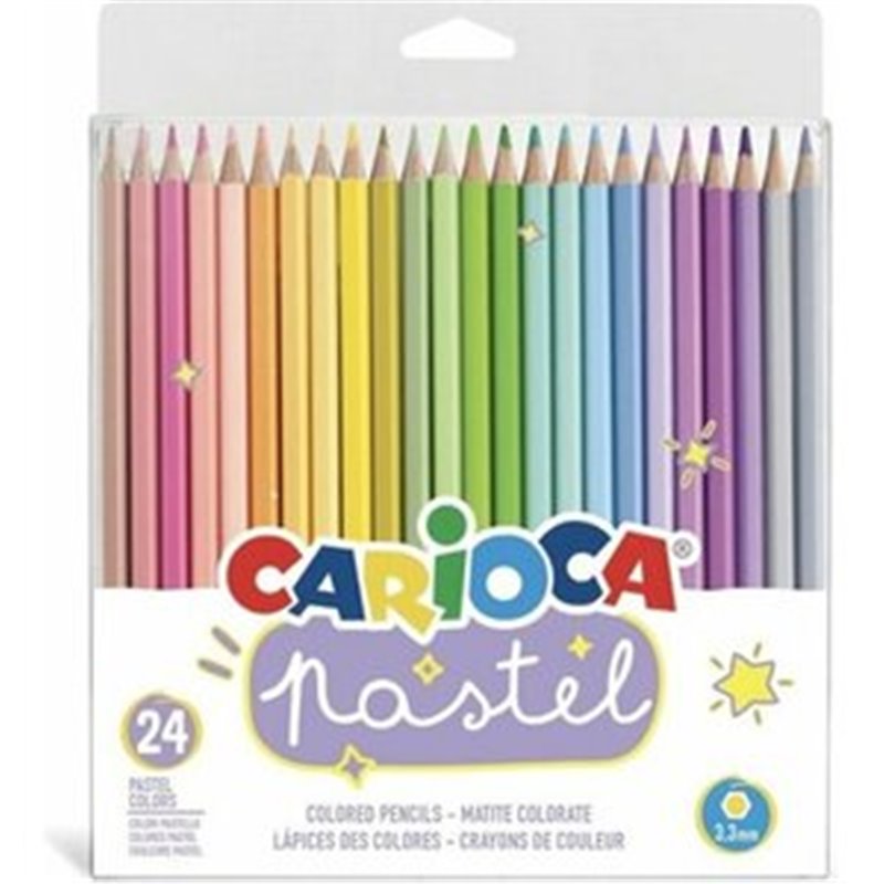 LAPICES DE COLORES PASTEL CARIOCA X 24