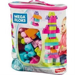 BOLSA ROSA MEGA BLOKS 60 PZAS.