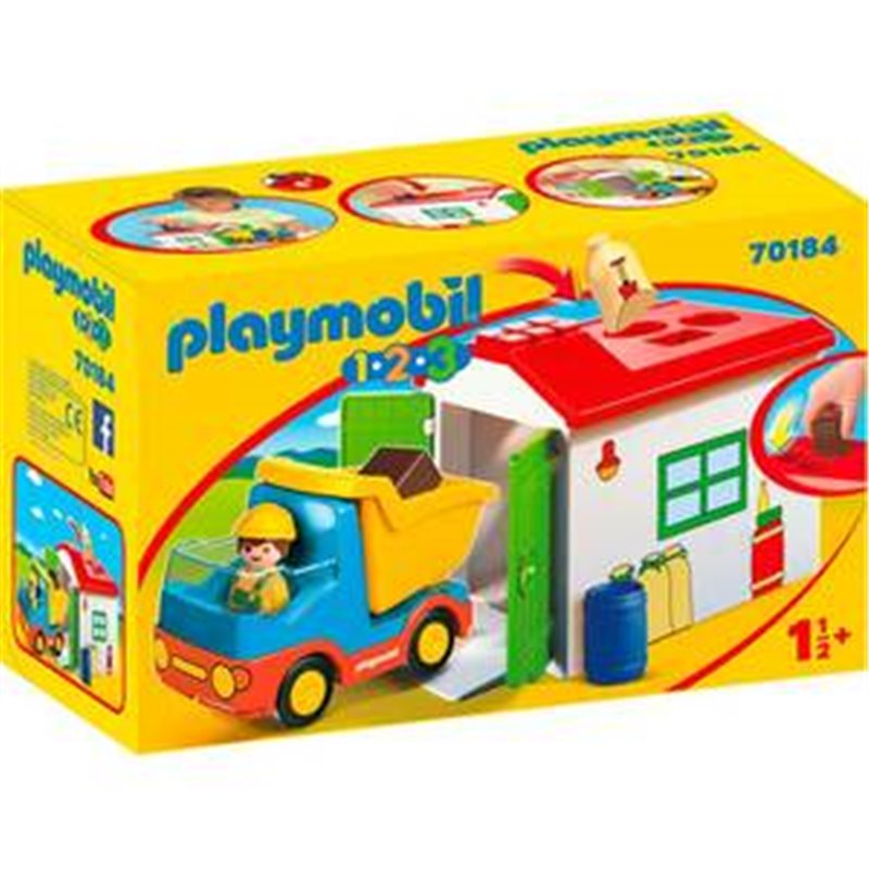 CAMION CON GARAJE PLAYMOBIL 1.2.3