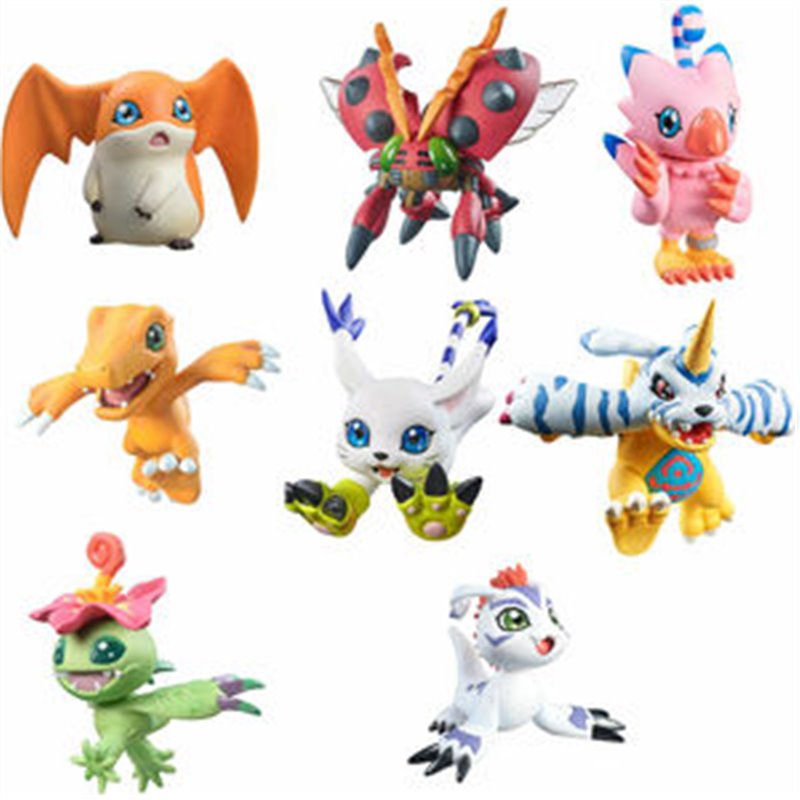 PACK 8 FIGURAS ADVENTURE DIGICOLLE MIX DIGIMON CON REGALO 5CM SURTIDO