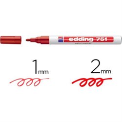 ROTULADOR EDDING 751 1-2MM ROJO