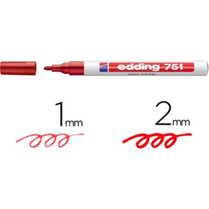 ROTULADOR EDDING 751 1-2MM ROJO