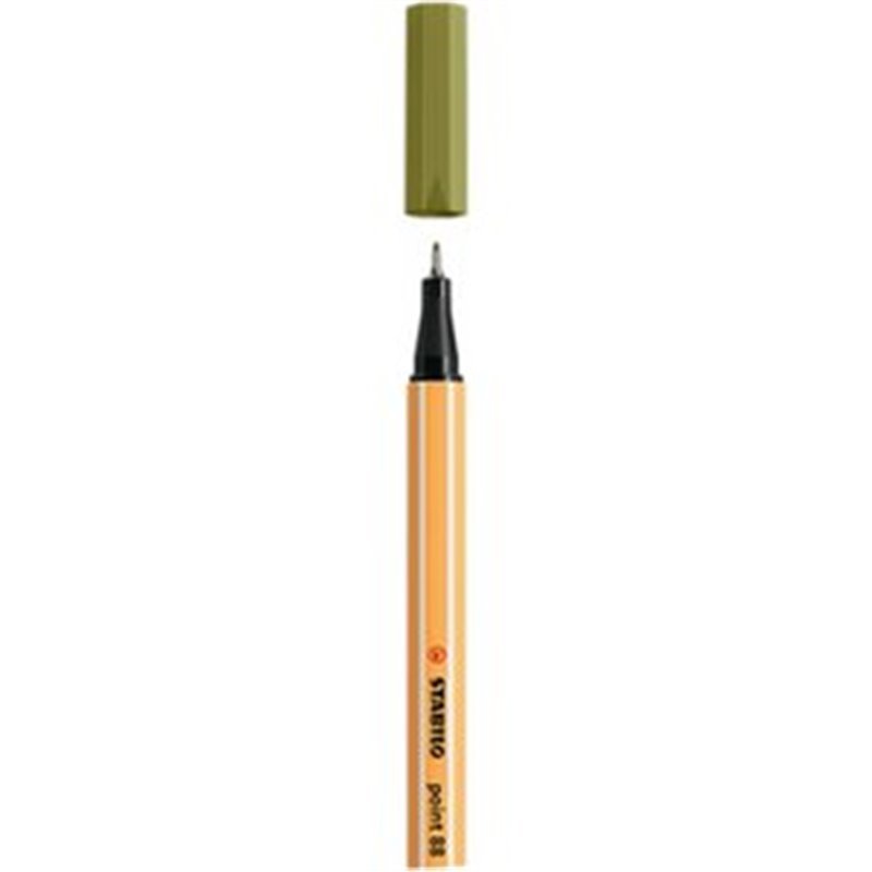 ROTULADOR ESCRITURA PUNTA FINA 0.4MM POINT88 COLOR - VERDE BARRO 37